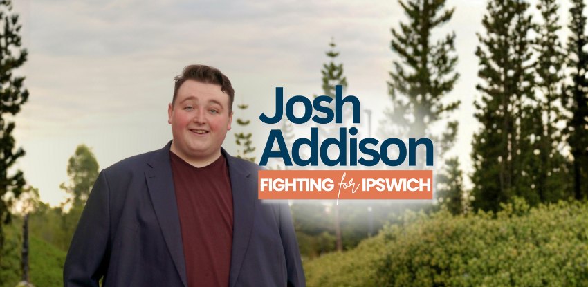 Josh Addison standing in front of trees in Ipswich